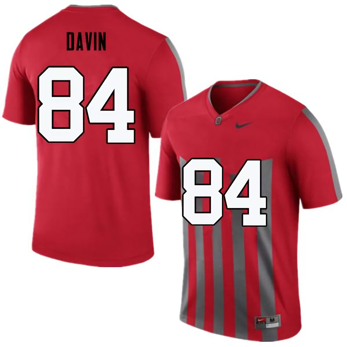 Brock Davin Ohio State Buckeyes Men's NCAA #84 Nike Throwback Red College Stitched Football Jersey CGZ6556KI